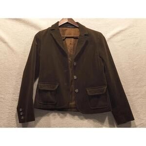 Theory Brown Corduroy Jacket/Blazer- Lined -Pockets- Women's Size 10 fit a Small